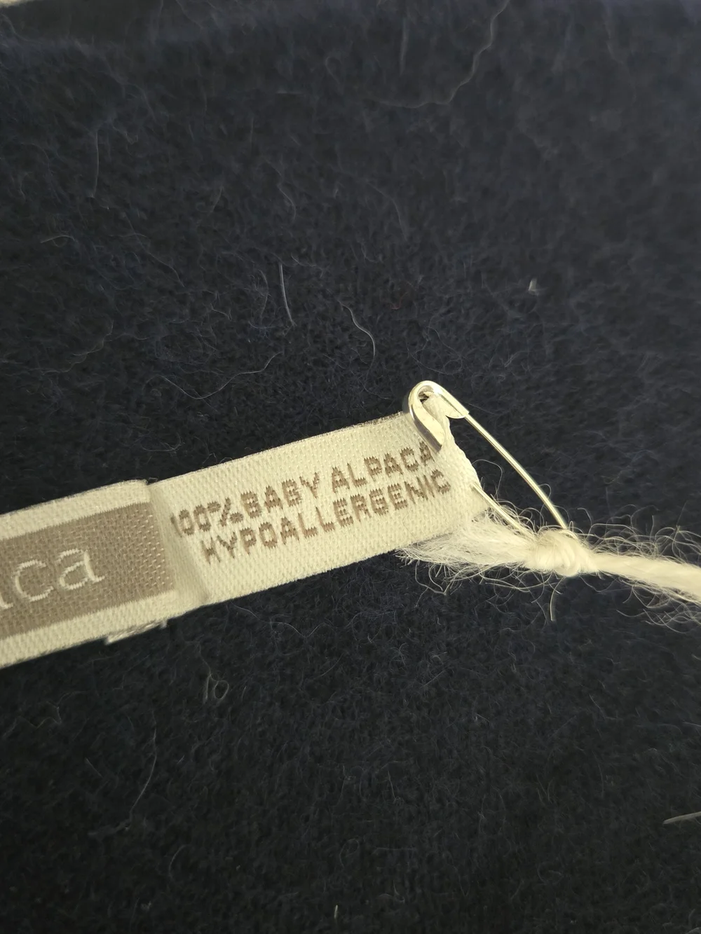 Alicia Adams Alpaca Throw, Navy